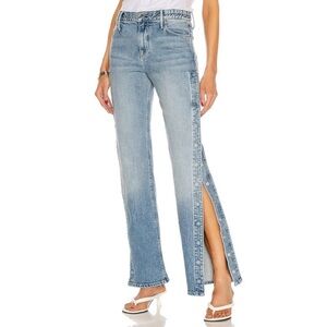 RtA Light Blue Denim Jeans with Snap Bottoms